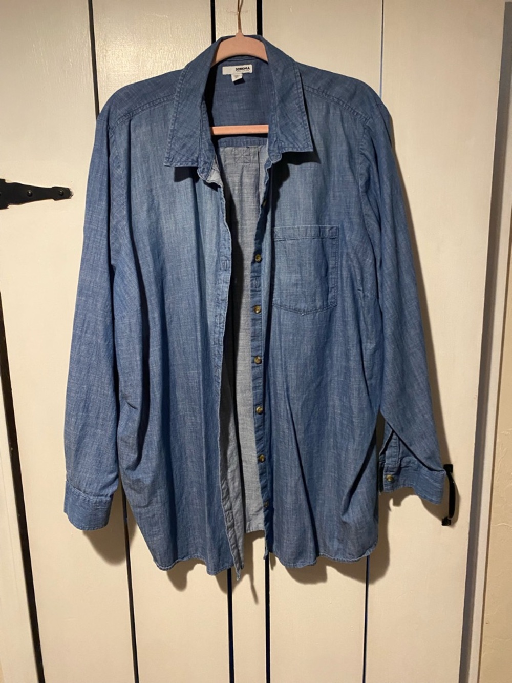 Sonoma Light Blue Denim Chambray Shirt